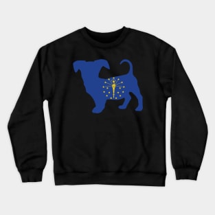 Chiweenie Dog Lover Indiana Flag Crewneck Sweatshirt